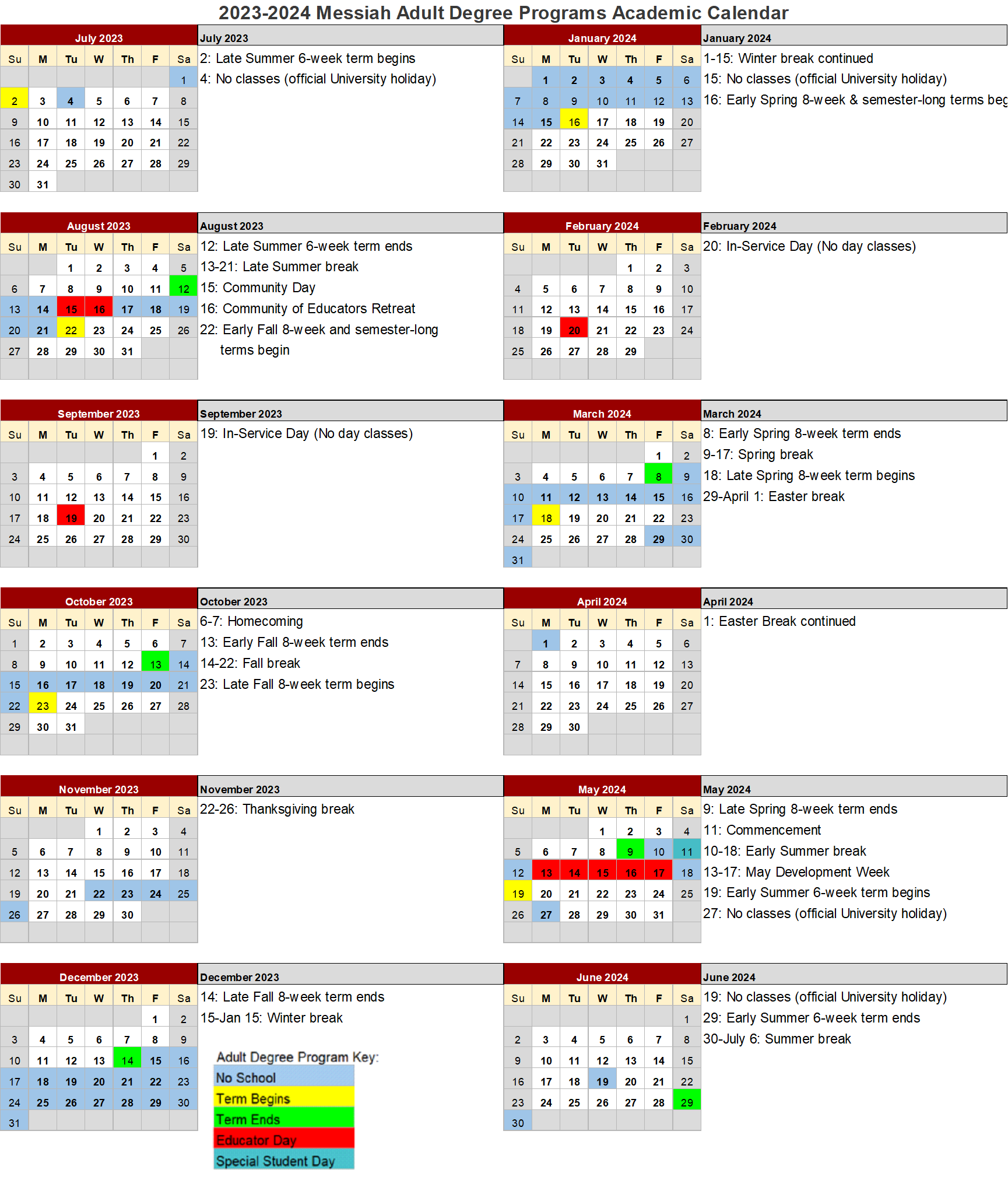 ADP 2023-2024 Academic Calendar