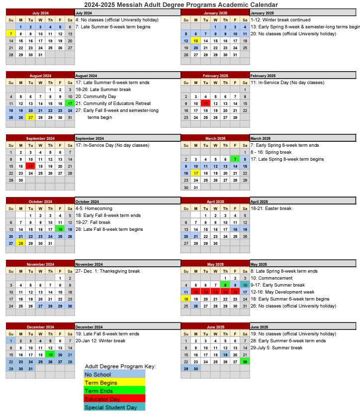 ADP 2024-25 Academic Calendar